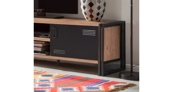 TV stolek ANSWER 180 cm, atlantská borovice/černá