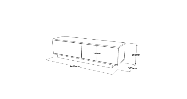TV stolek ASPEN, černá