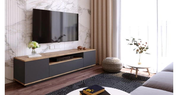 TV stolek ATEWA, atlantská borovice/antracit