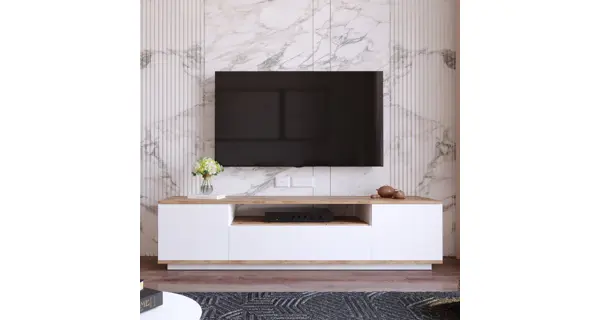 TV stolek ATEWA, atlantská borovice/bílá