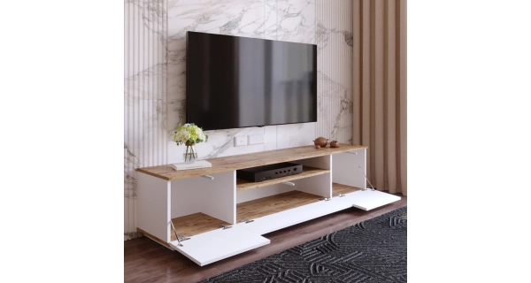 TV stolek ATEWA, atlantská borovice/bílá