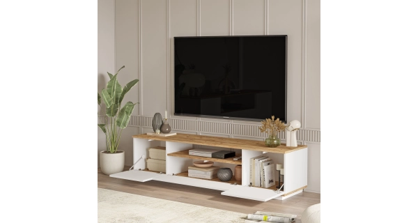 TV stolek ATEWA, atlantská borovice/bílá