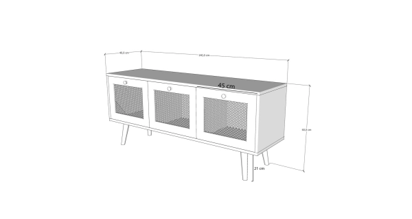TV stolek BENE 140 cm, dub