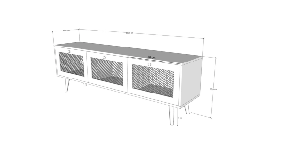 TV stolek BENE 180 cm, dub