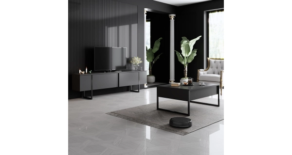 TV stolek BILLY, antracit/černá