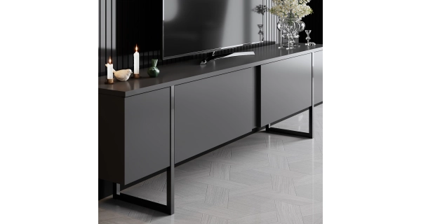 TV stolek BILLY, antracit/černá