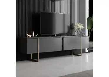 TV stolek BILLY, antracit/zlatá