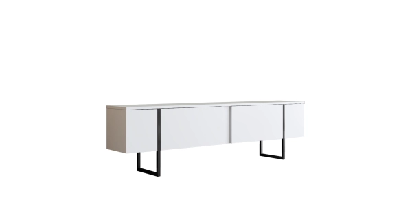 TV stolek BILLY, bílá/černá