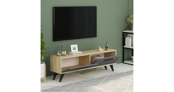 TV stolek BOSTON, dub safírový/antracit