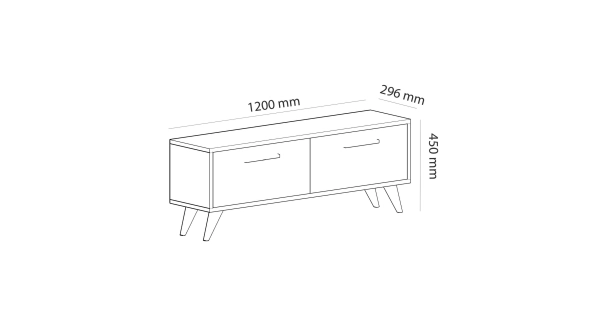 TV stolek BOSTON, dub safírový/antracit