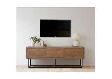 TV stolek BRAIDEN 140 cm, vlašský ořech/černá