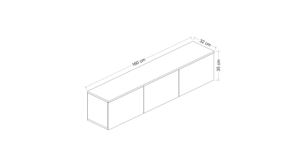 TV stolek BRYAN, bílá/dub