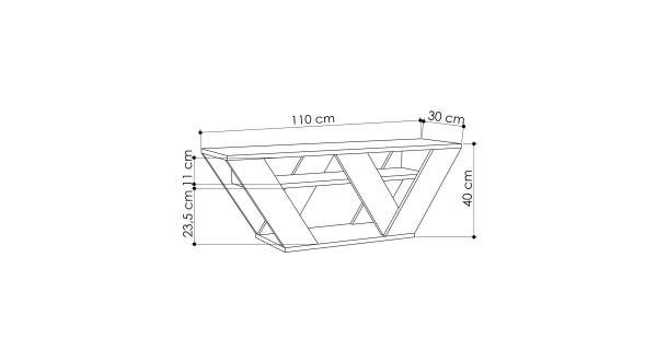 TV stolek CAP, antracit