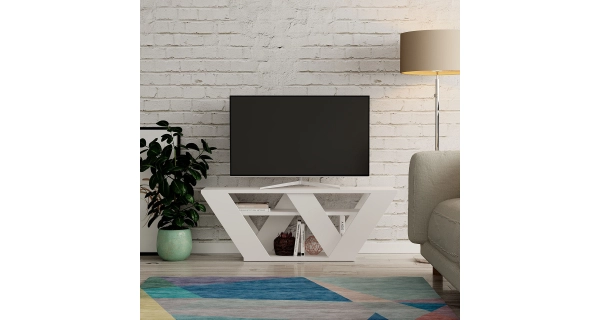 TV stolek CAP, bílá