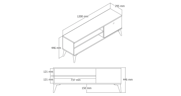 TV stolek CIRIO, dub