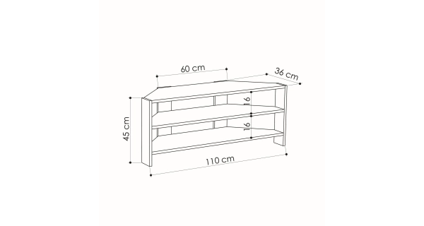TV stolek DANGLEJZA, bílá