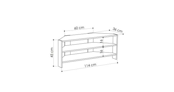 TV stolek DANGLEJZA, světlá mocha