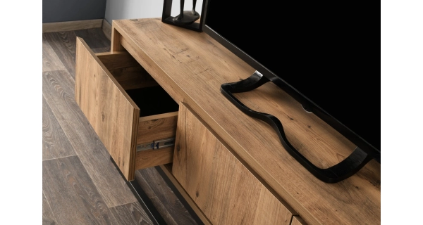 TV stolek DANKAN 140 cm, černá/borovice