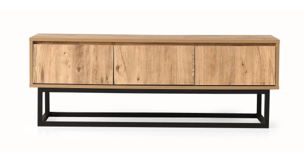 TV stolek DANKAN 140 cm, černá/borovice