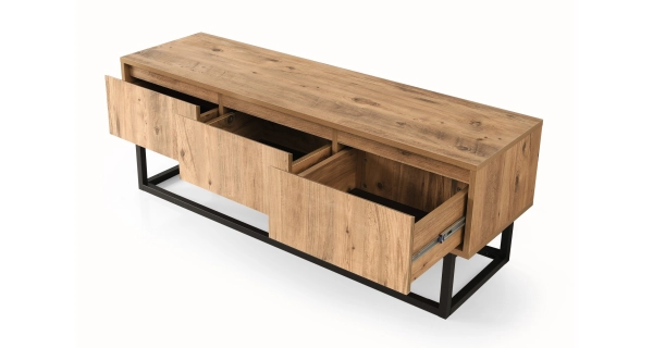 TV stolek DANKAN 140 cm, černá/borovice