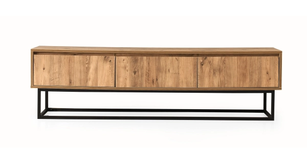 TV stolek DANKAN 180 cm, černá/borovice