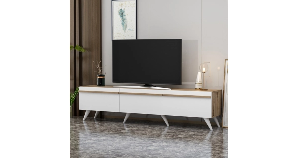 TV stolek DARRENN, bílá