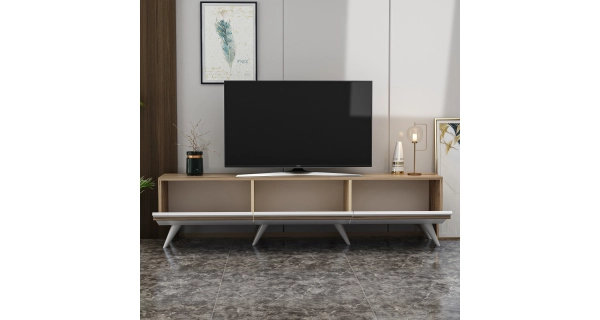 TV stolek DARRENN, bílá