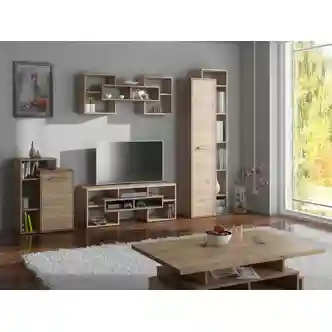 TV stolek DORINDA, craft tobaco/craft zlatý