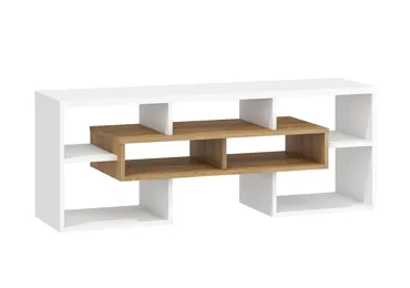 TV stolek DORINDA, dub burgundský/bílá