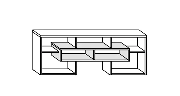 TV stolek DORINDA, dub burgundský/bílá