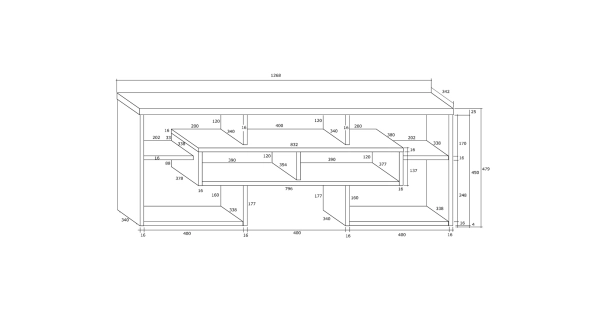 TV stolek DORINDA, dub sonoma/bílá, 5 let záruka