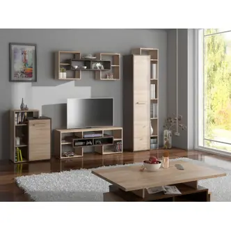 TV stolek DORINDA, dub sonoma tmavý/dub sonoma, 5 let záruka