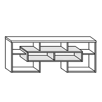 TV stolek DORINDA, dub sonoma tmavý/dub sonoma