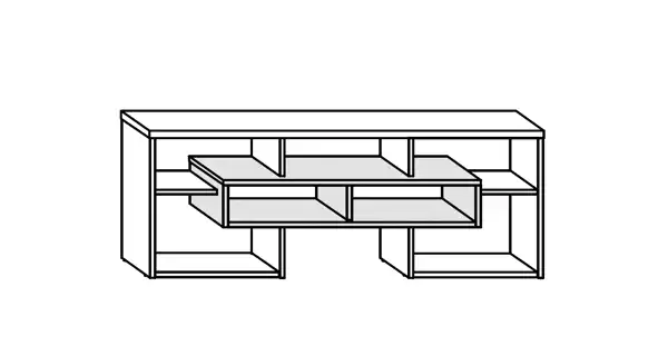 TV stolek DORINDA, dub sonoma tmavý/dub sonoma
