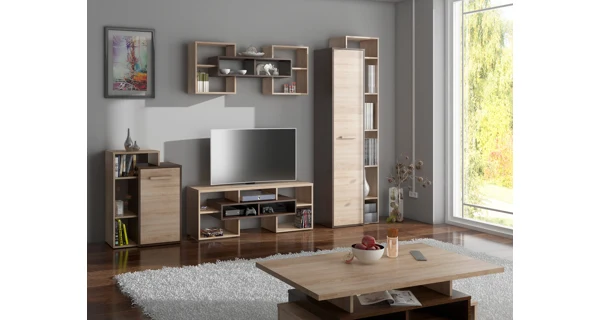 TV stolek DORINDA, dub sonoma tmavý/dub sonoma