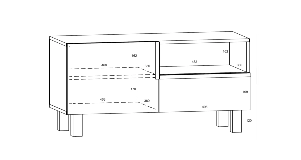 TV stolek DZENGAL 1D1S, dub sonoma/bílá, 5 let záruka