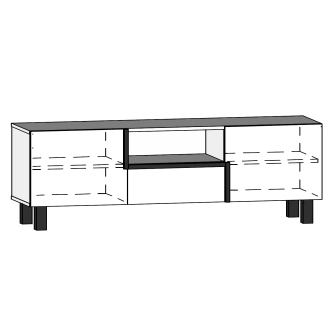 TV stolek DZENGAL 2D1S, craft tobaco/bílá, 5 let záruka