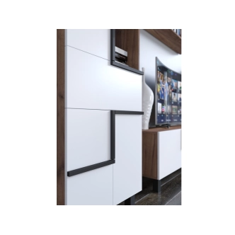 TV stolek DZENGAL 2D1S, craft tobaco/bílá, 5 let záruka