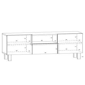TV stolek DZENGAL 2D1S, dub sonoma/bílá, 5 let záruka