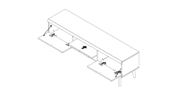 TV stolek FURY 160, dub riviera/bílá