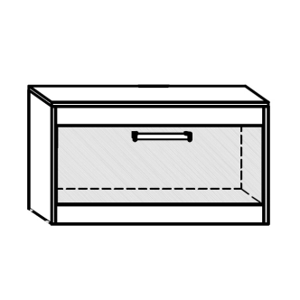 TV stolek GATTON s dvířky, dub artisan/bílý lesk, 5 let záruka