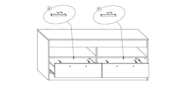 TV stolek GATTON se šuplíky, dub artisan/bílý lesk, 5 let záruka