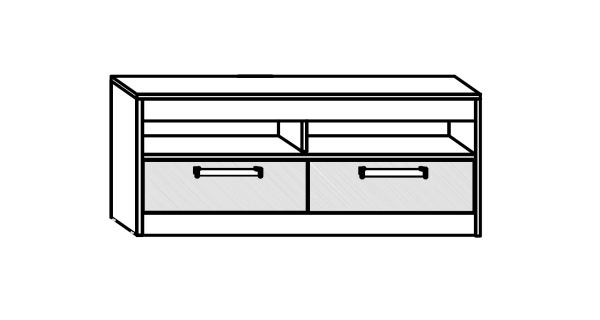 TV stolek GATTON se šuplíky, dub sonoma/bílý lesk, 5 let záruka