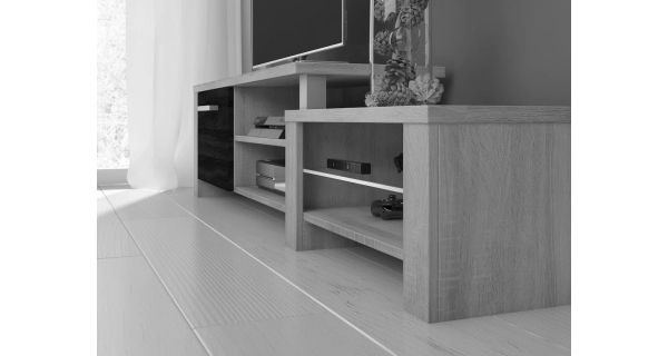 TV stolek MOLONG, bílá/bílý lesk, 5 let záruka