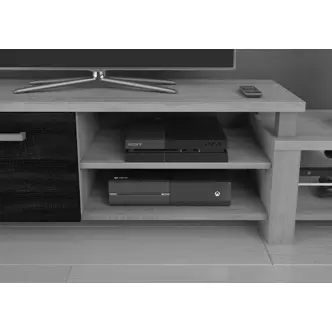 TV stolek MOLONG, bílá/bílý lesk