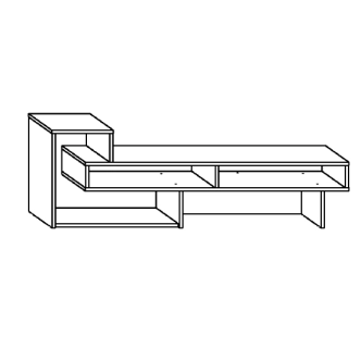 TV stolek NIMBIN levý, dub sonoma tmavý, 5 let záruka