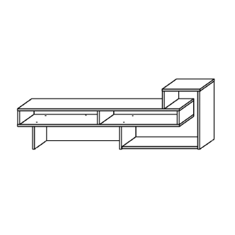 TV stolek NIMBIN pravý, dub sonoma