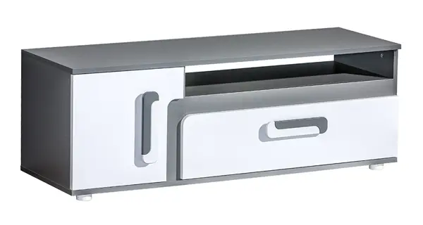 TV stolek ORAKI, antracit/bílá 