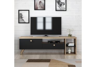 TV stolek RAGDOLL, černá/dub