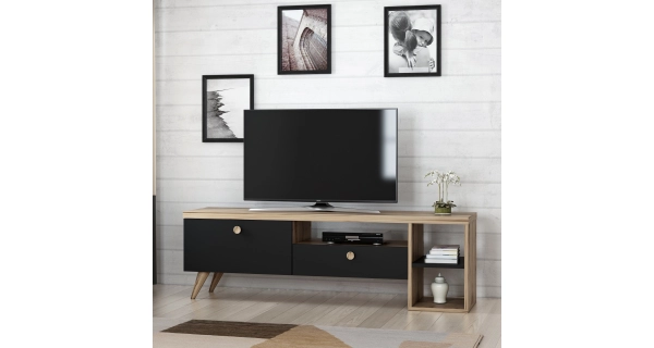 TV stolek RAGDOLL, černá/dub